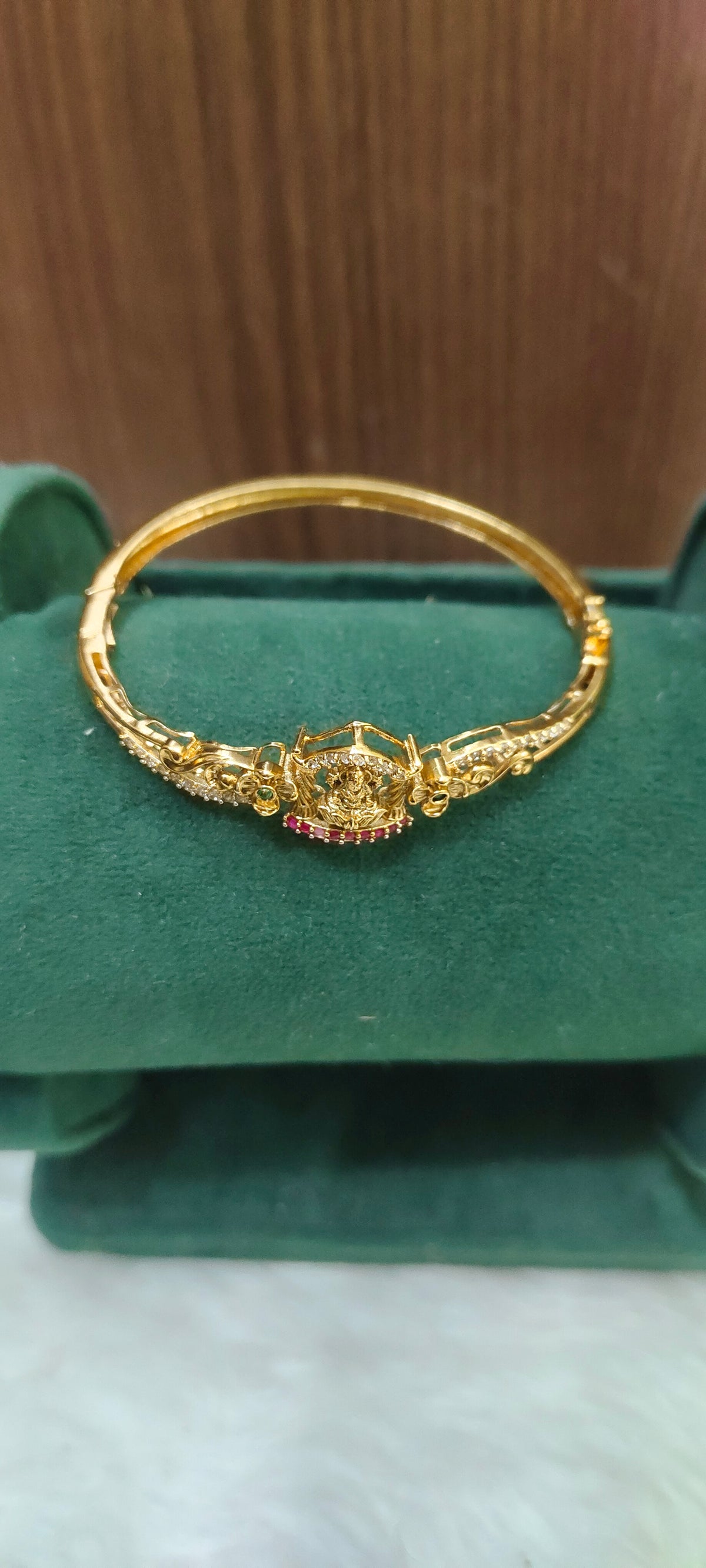Premium nakshi gold look Lakshmi Devi openable kada (fit from 2.4 to 2.10)