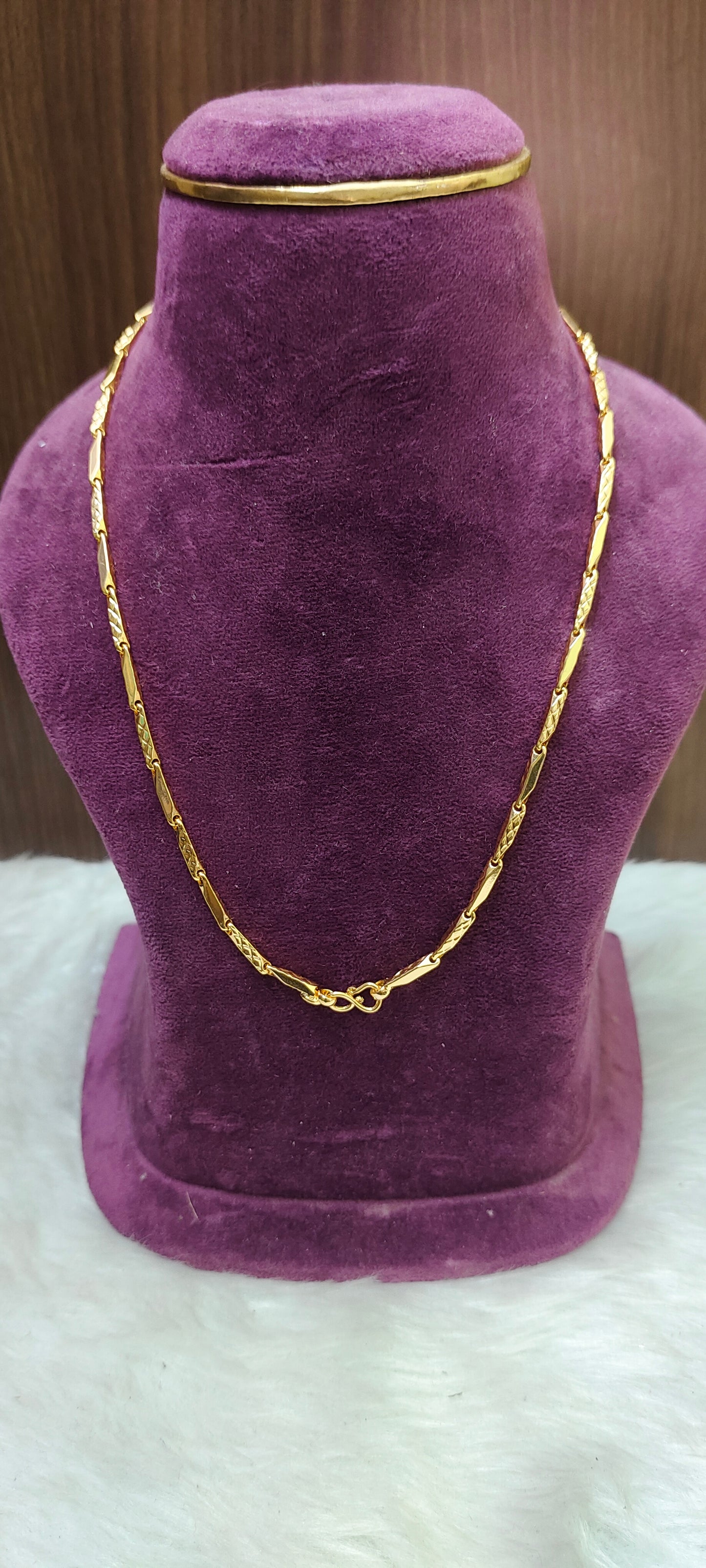 Premium micro gold plated 18" length chain