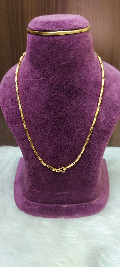 Premium micro gold plated 18" length chain