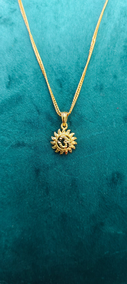 Premium micro gold plated 18" length simple chain