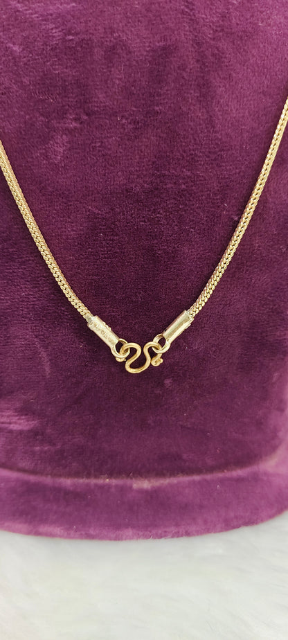 Pure panchaloham unpolished 18 " length square chain