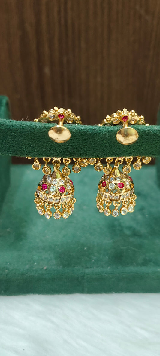 Pure panchaloham different pattern jumkas
