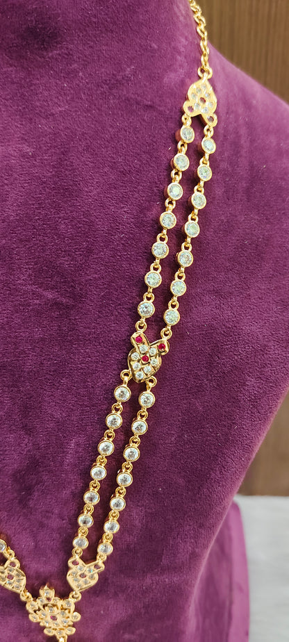 Pure panchaloham vintage look long haram set