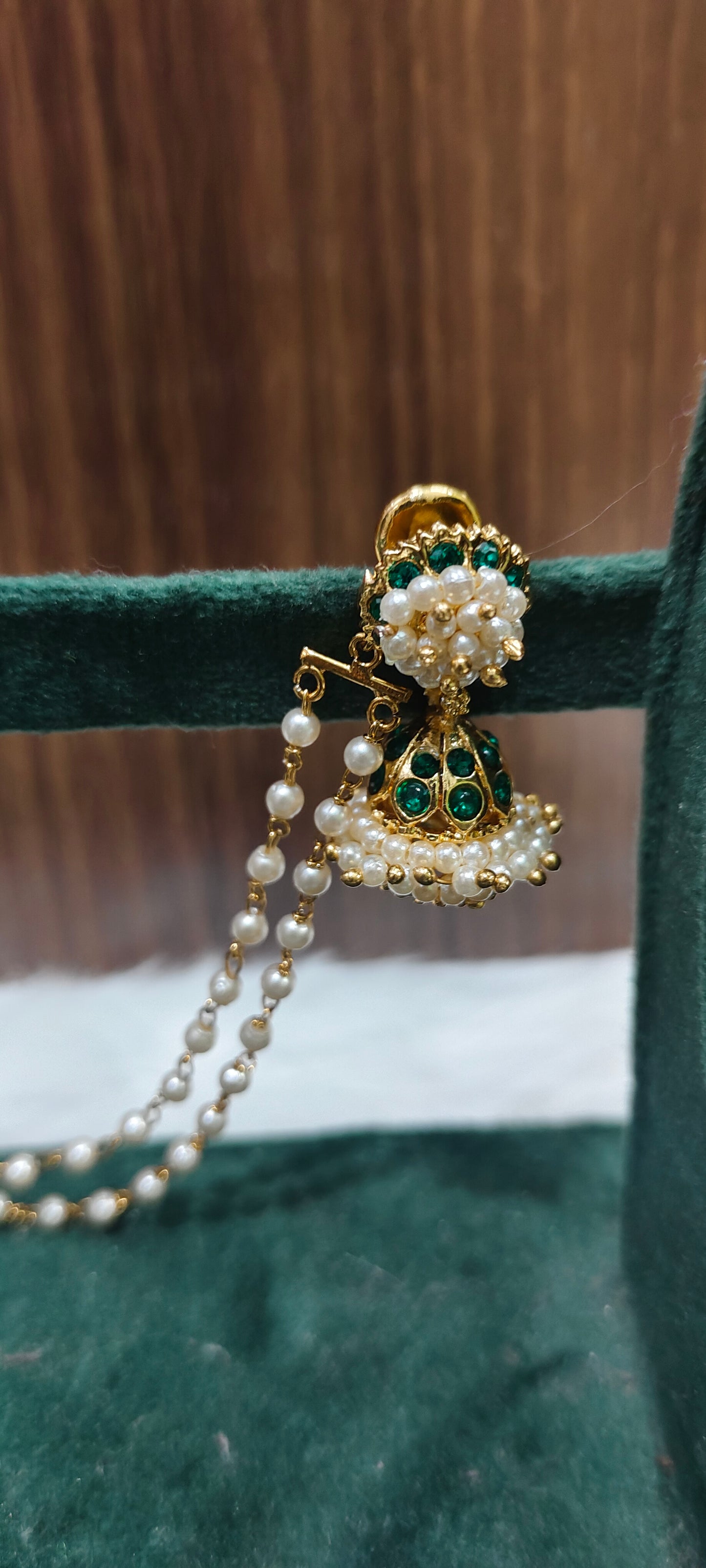 Pure panchaloham jumkas with free earchains (ear chains are not panchaloham)