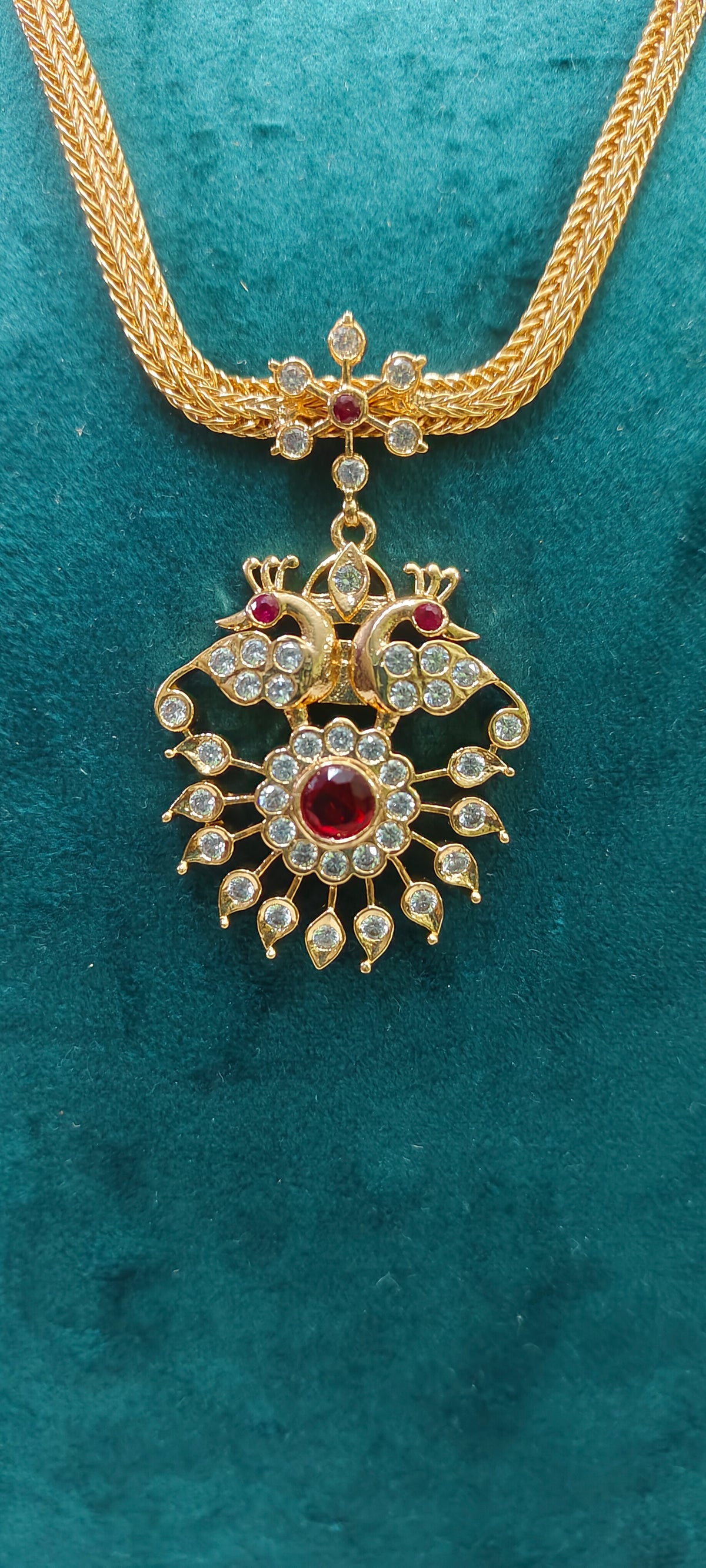 Pure panchaloham gold look necklace