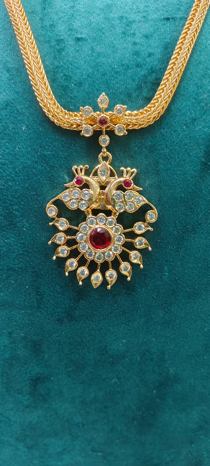 Pure panchaloham gold look necklace