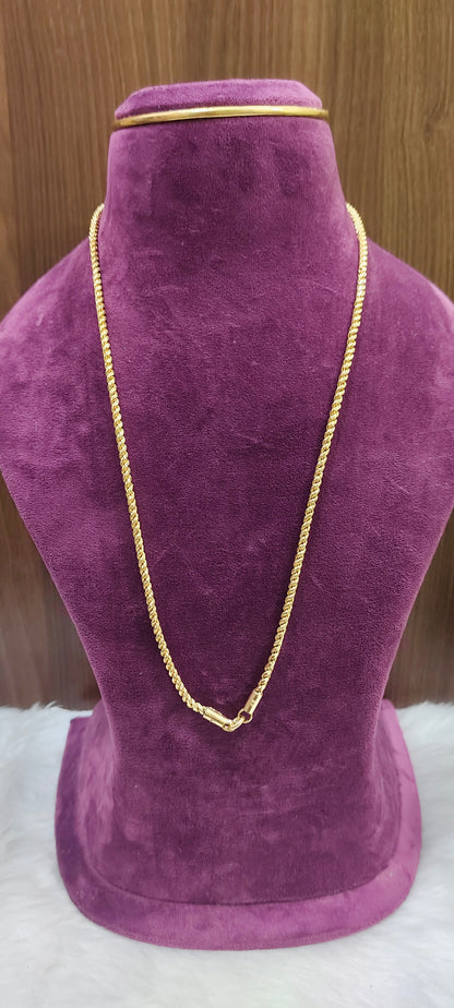 Pure panchaloham unpolished 24 " length rope Chain