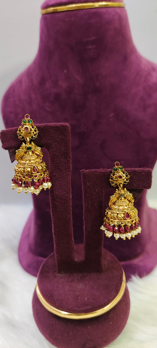 Premium nakshi medium jumkas