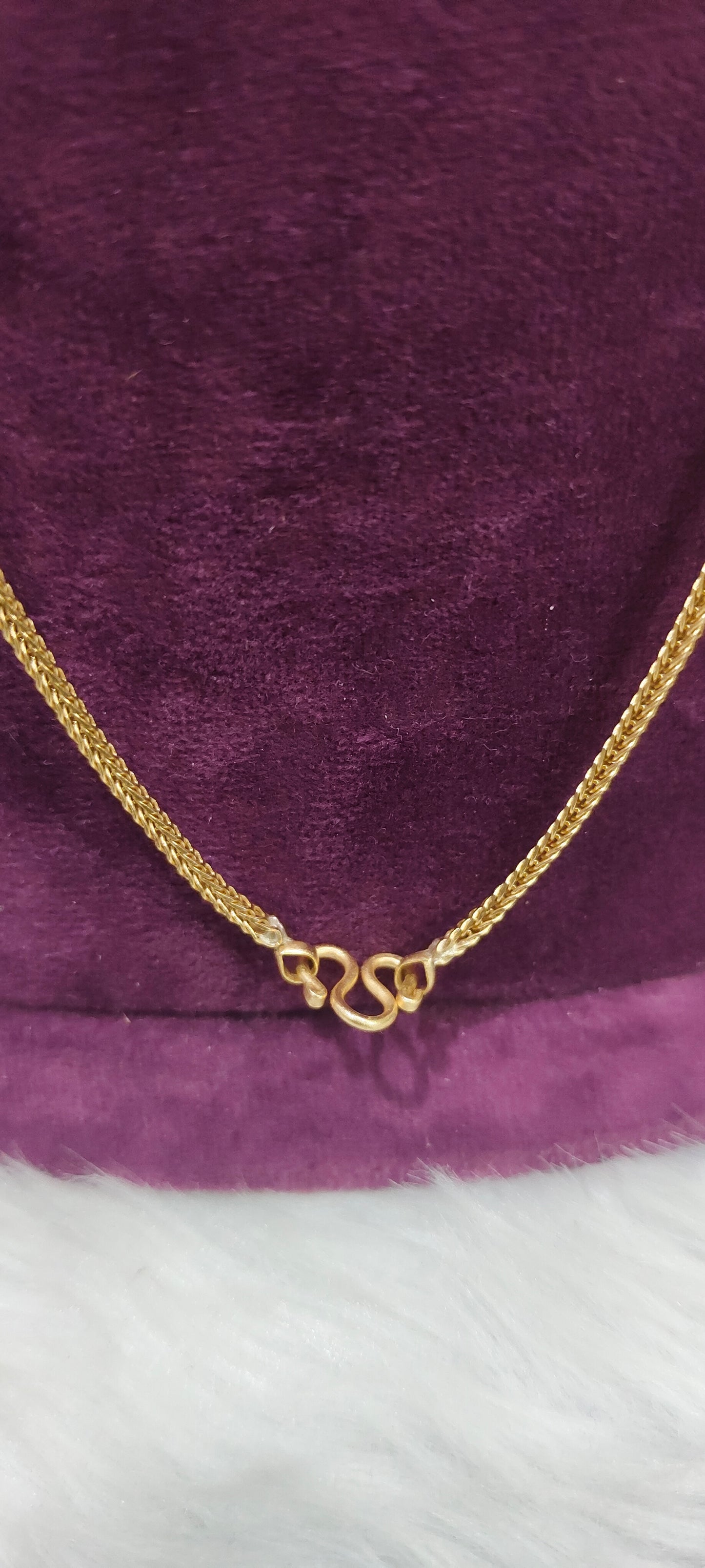Pure panchaloham unpolished v cut 30" length thali chain
