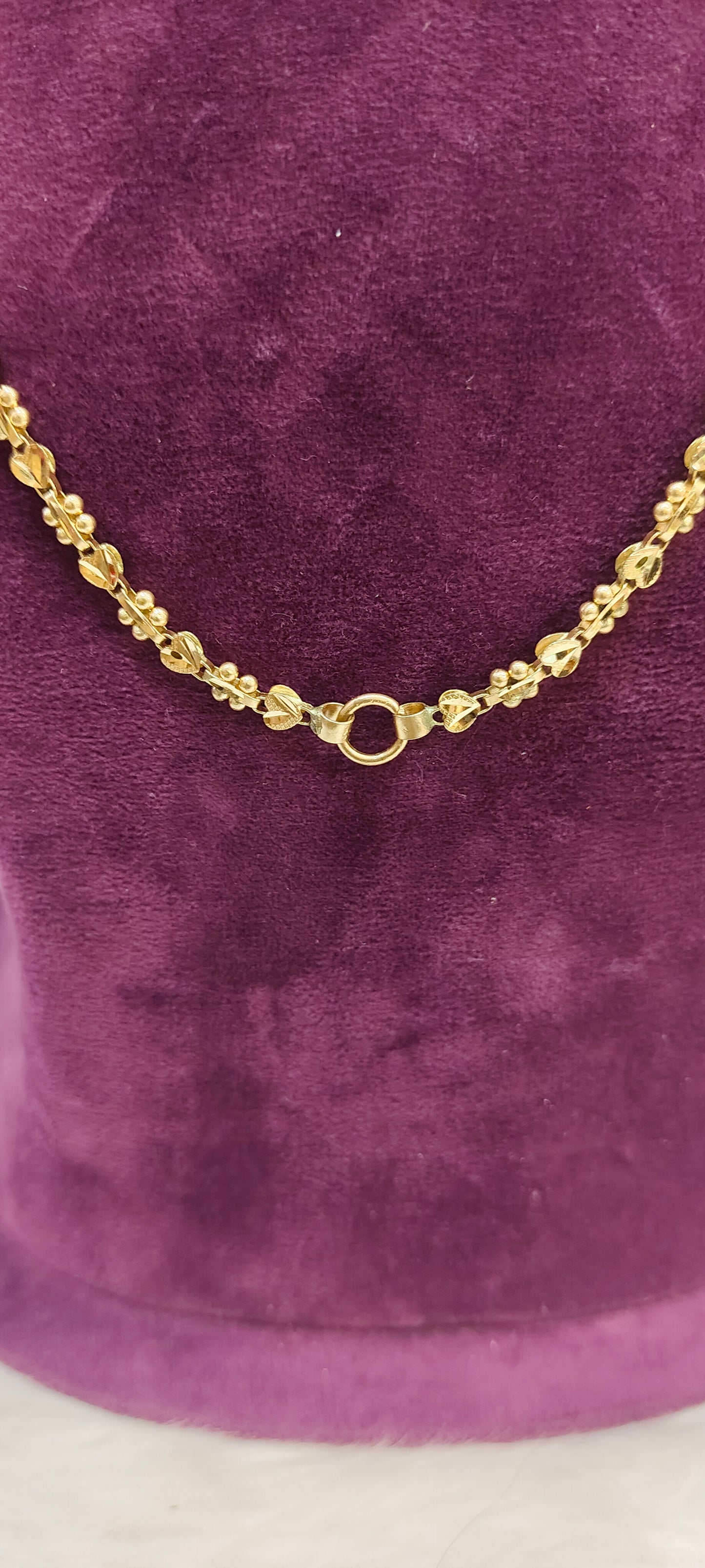 Pure panchaloham unpolished 24 " length semi heart chain