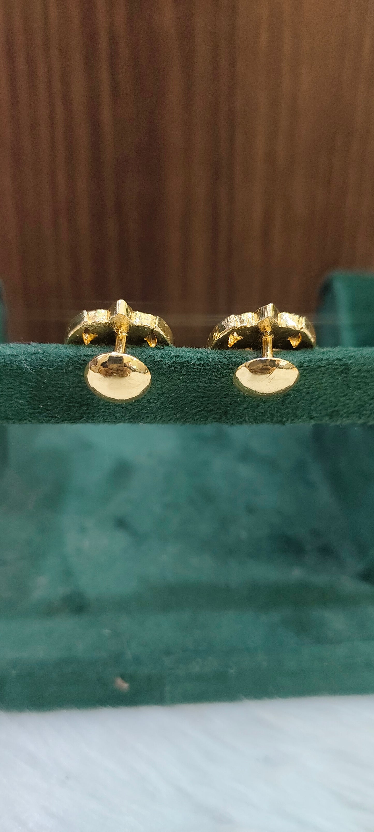 Pure panchaloham Star moon studs(stone pattern may changes)