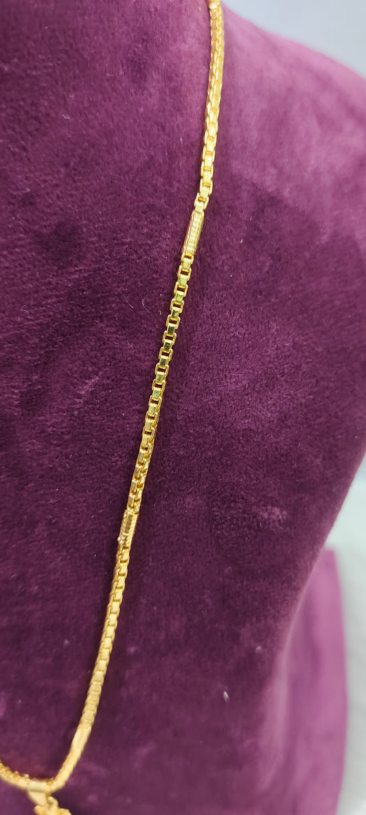 Premium micro gold plated 18" length short chain