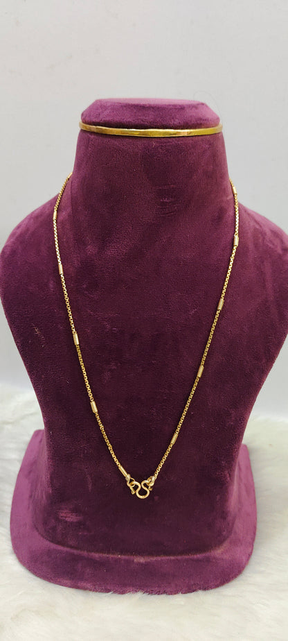 Pure panchaloham unpolished 18 " length sleek chain