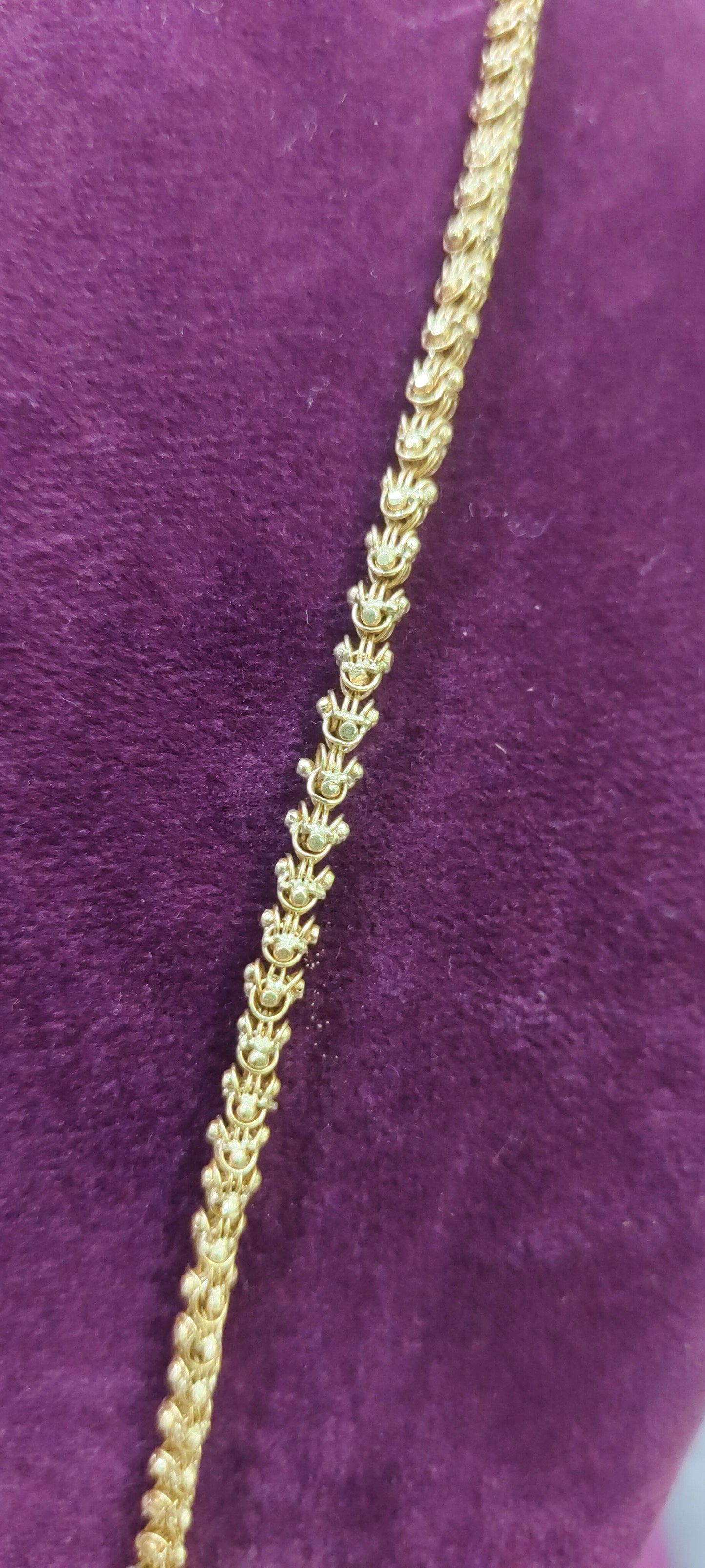 Pure panchaloham unpolished 24" length Chandramukhi chain
