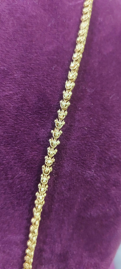 Pure panchaloham unpolished 24" length Chandramukhi chain