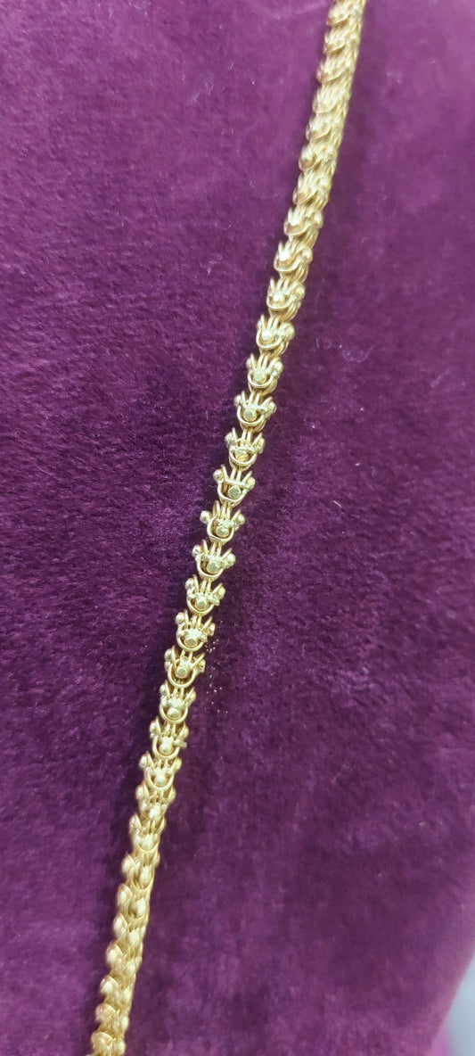 Pure panchaloham unpolished 24" length Chandramukhi chain