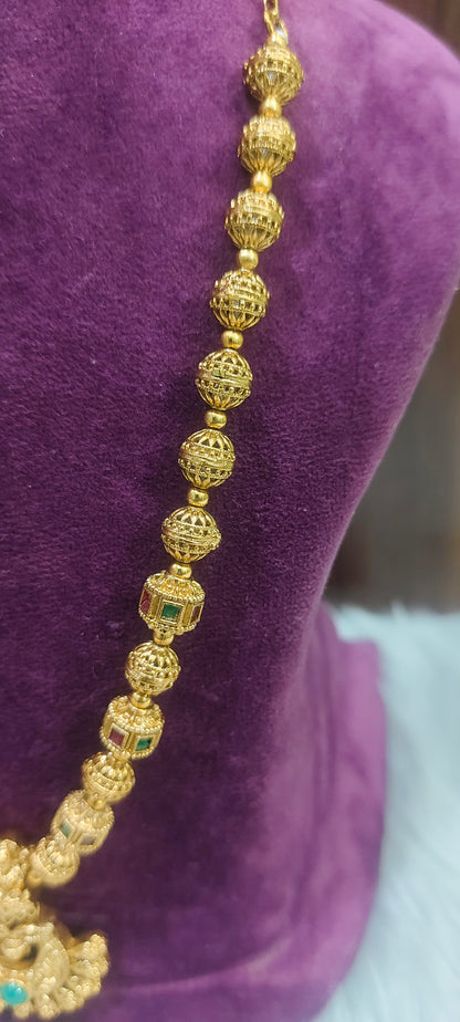 Premium antique nakshi beads chain with 18" length
