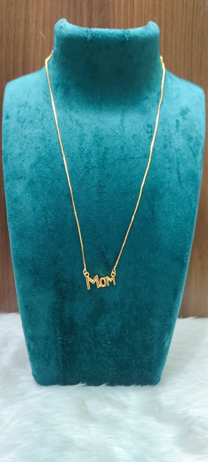 Premium micro gold plated daily 18" length letter pendant chain