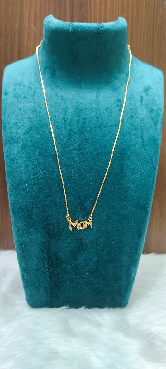 Premium micro gold plated daily 18" length letter pendant chain