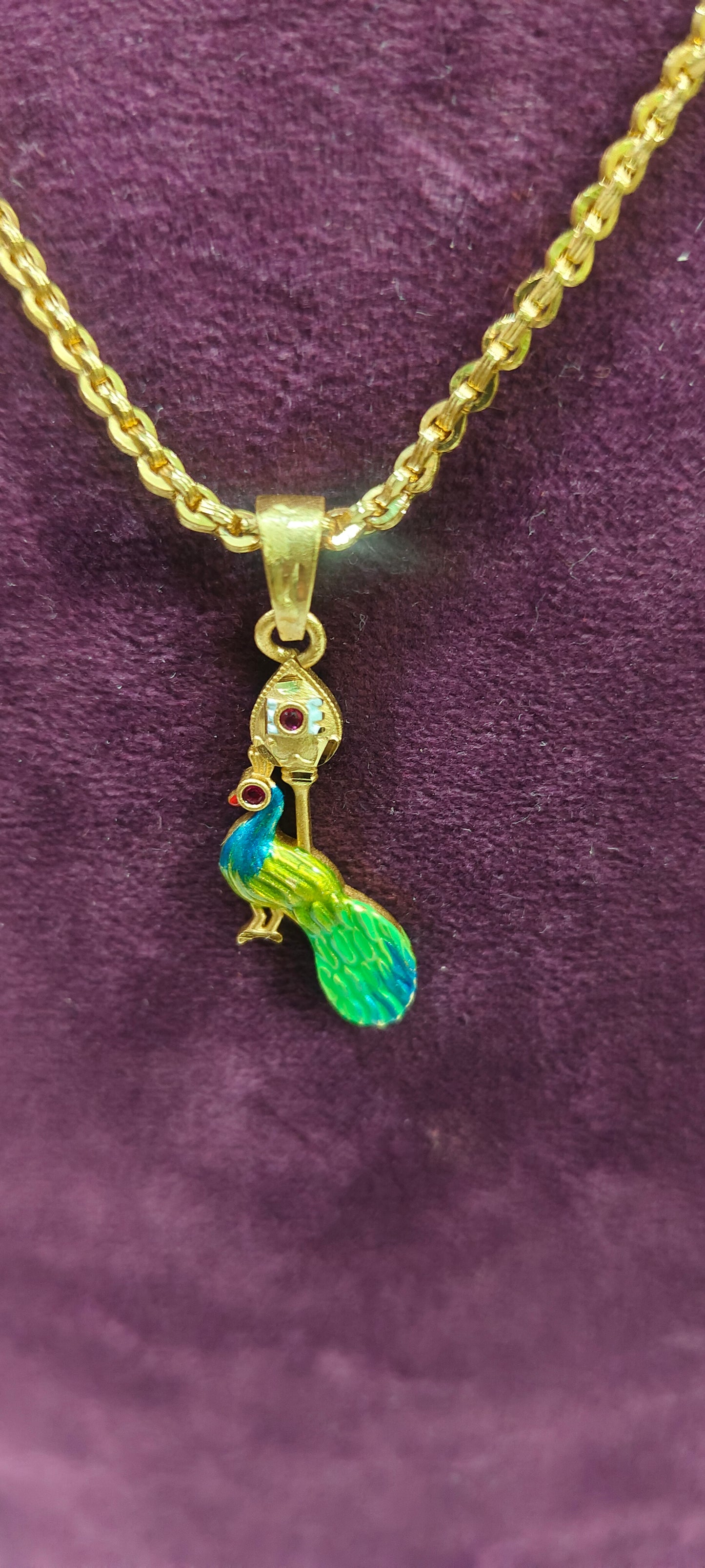Premium micro gold plated 20" malbar chain with murugan locket