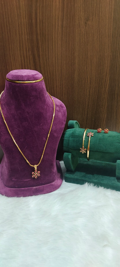 Pure panchaloham 3 set combo (only chain not panchaloham rest all panchaloham)