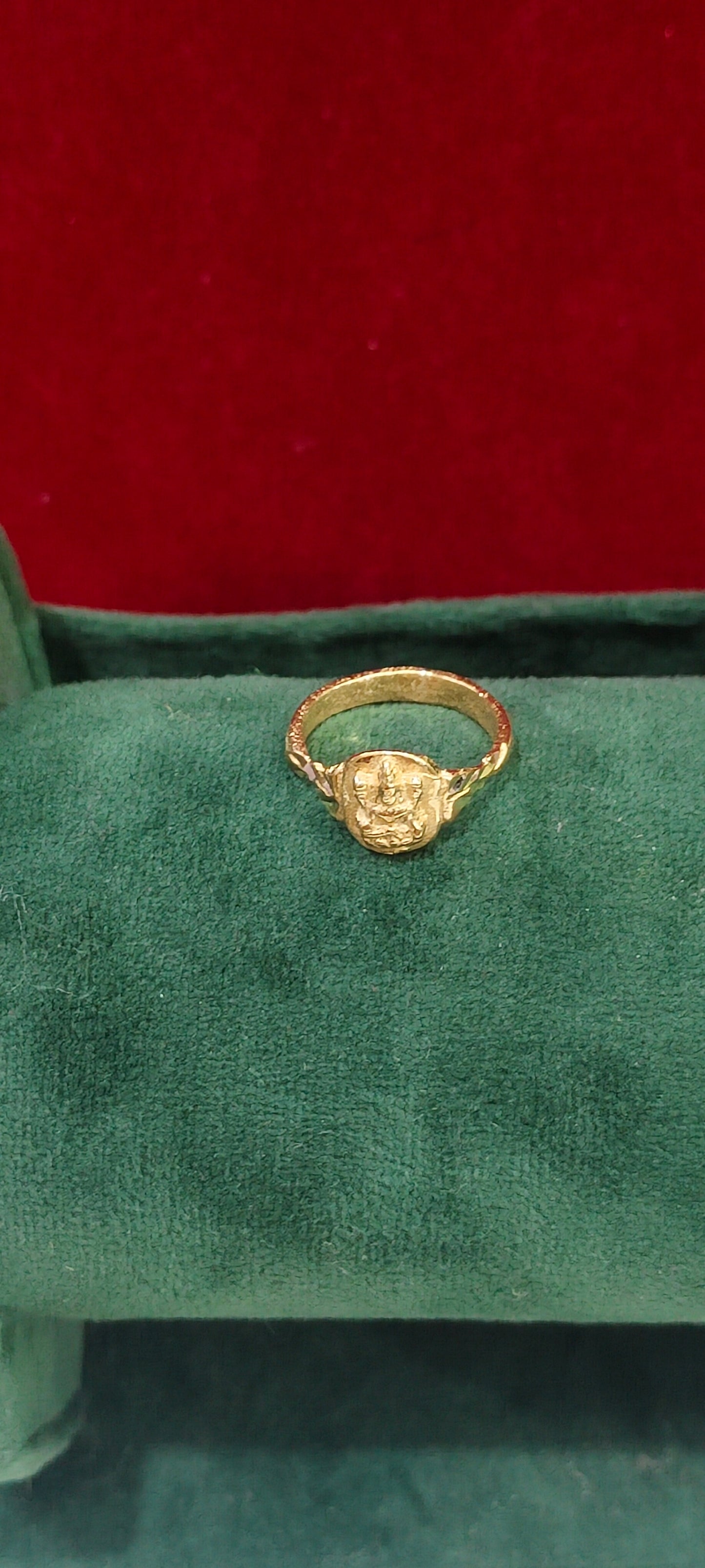 Pure panchaloham unpolished Lakshmi Devi plain finger ring