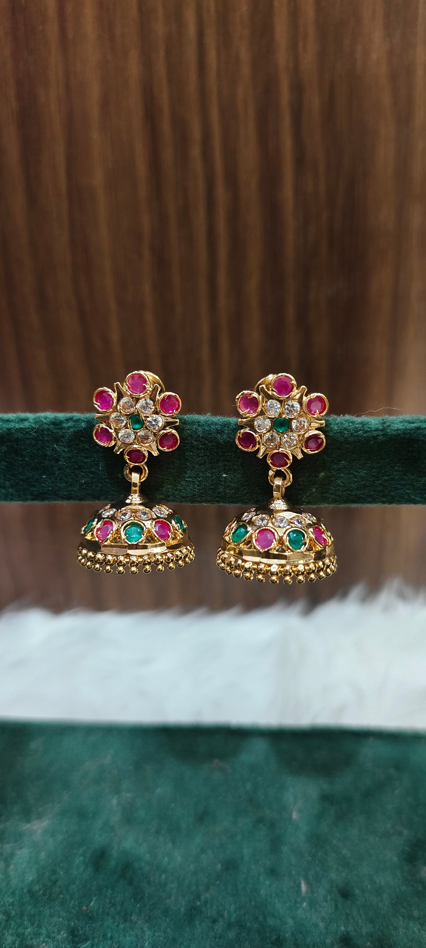 Pure panchaloham vintage look jumkas