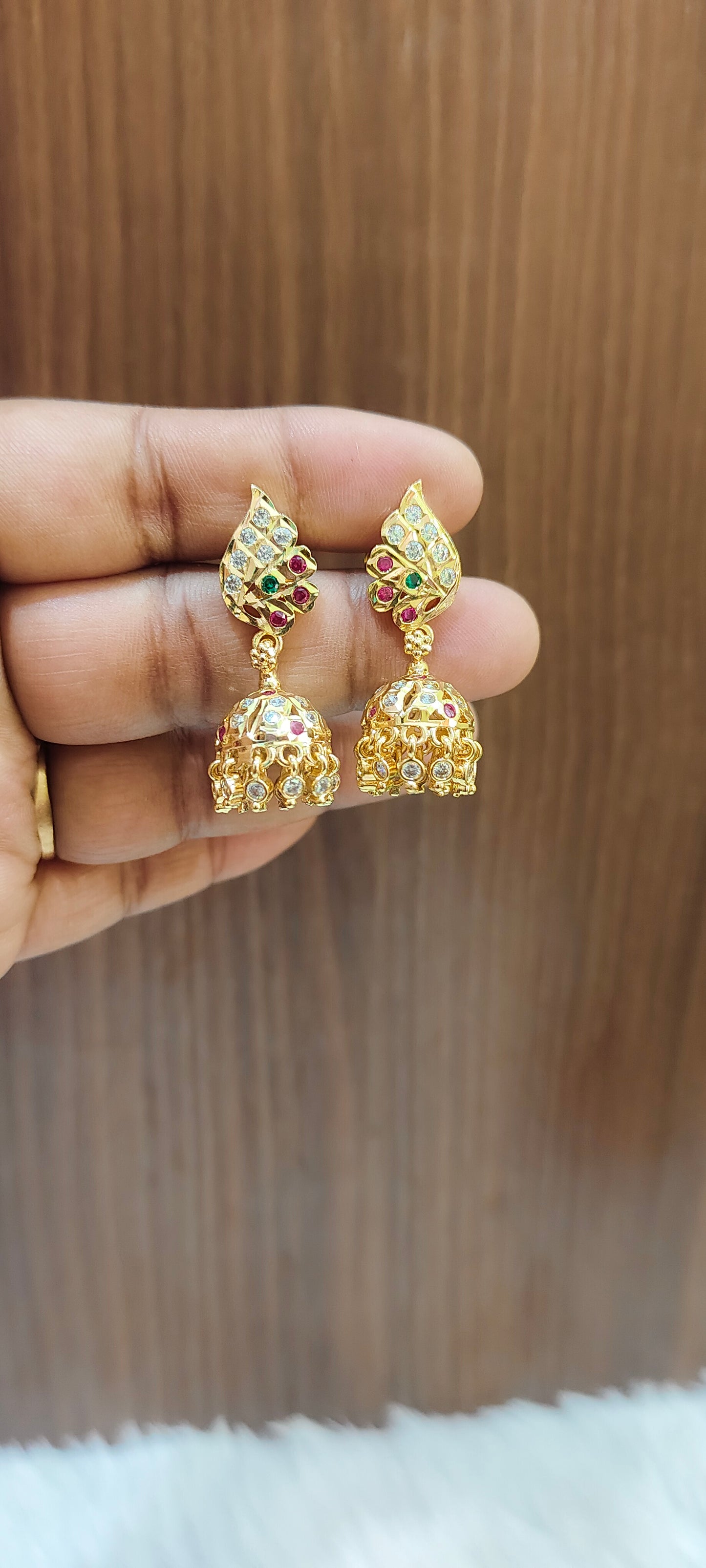 Pure panchaloham medium big jumkas