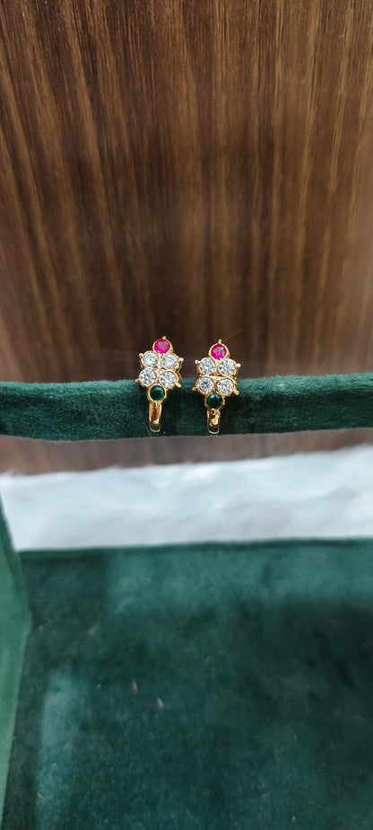 Pure panchaloham j type earrings