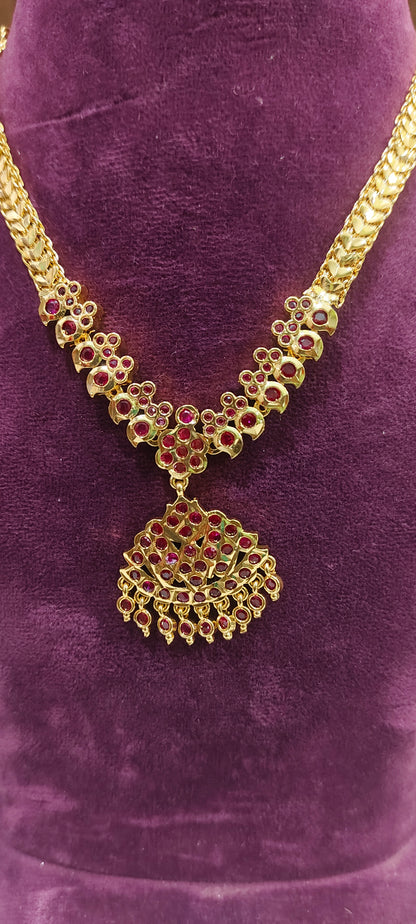 Pure panchaloham ruby necklace