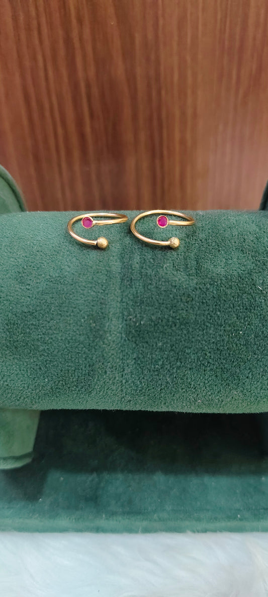 Pure panchaloham unpolished adjustable toe rings