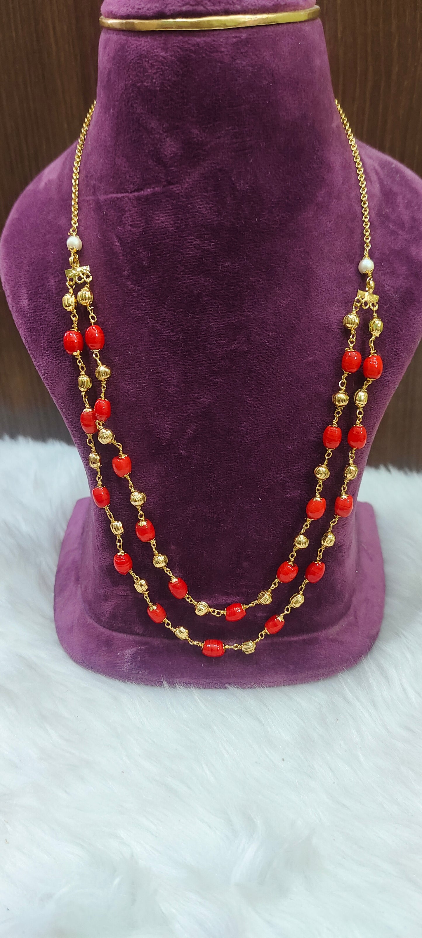 Premium nakshi finish 2 line koral set
