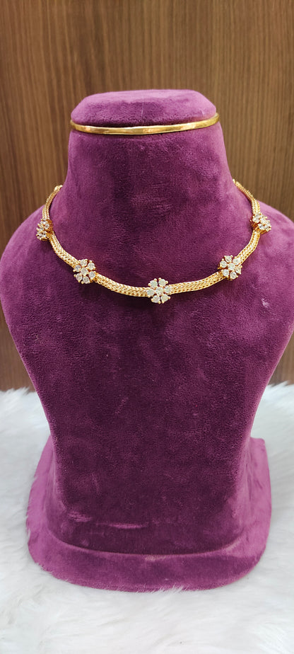 Pure panchaloham trendy diamond look necklace