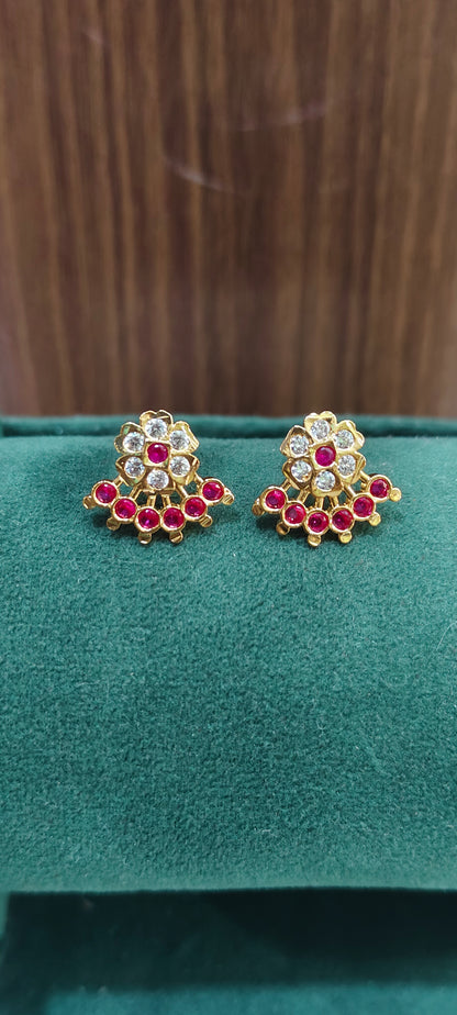 Pure panchaloham gold look medium studs