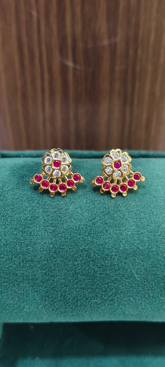 Pure panchaloham gold look medium studs