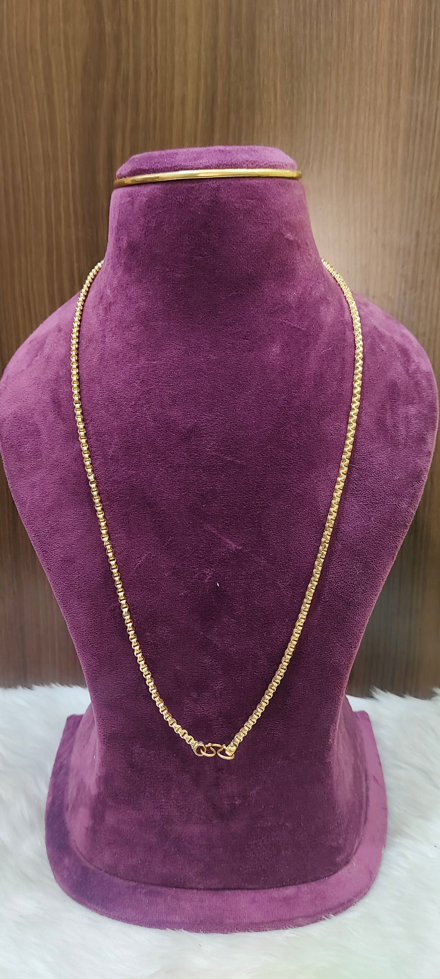 Pure panchaloham unpolished medium size 24" length thali chain