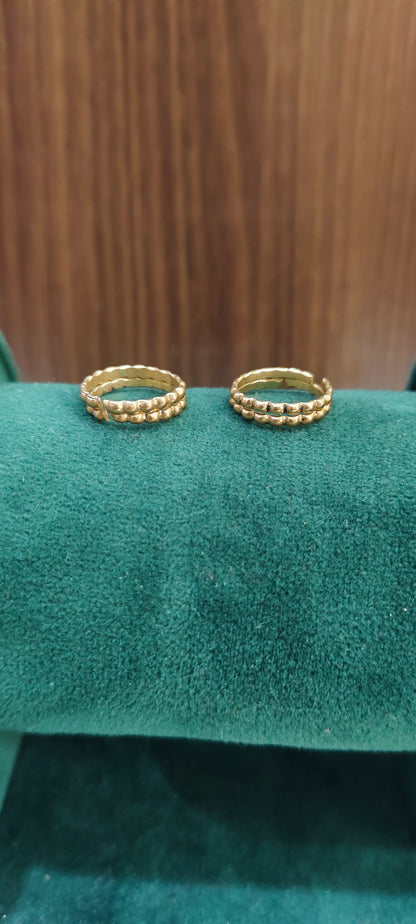 Pure panchaloham unpolished adjustable toe rings
