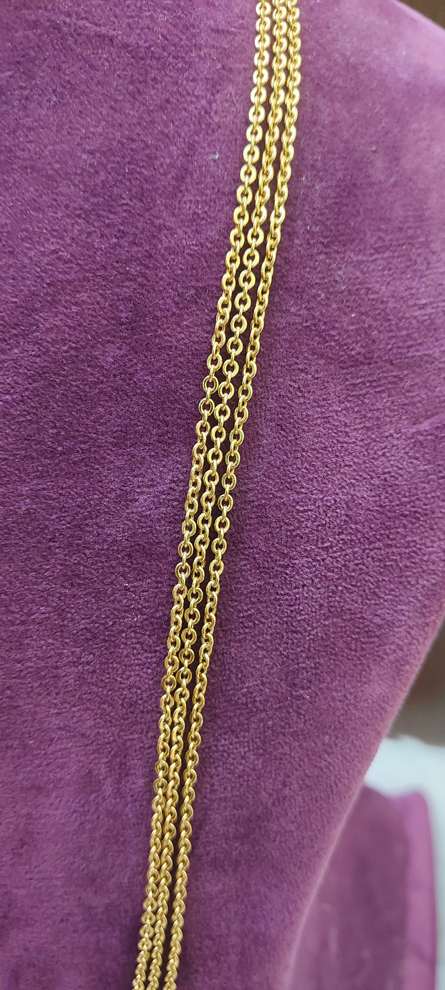 High premium nakshi 3 line 30" length chandra haram