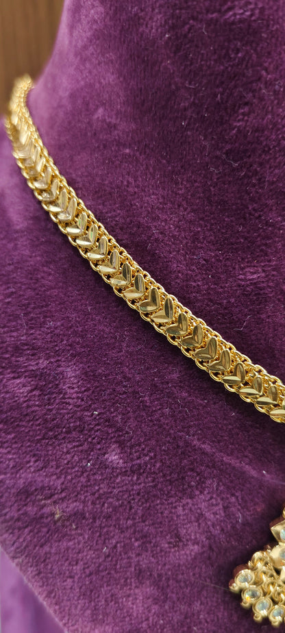 Pure panchaloham vintage look nanupatti necklace