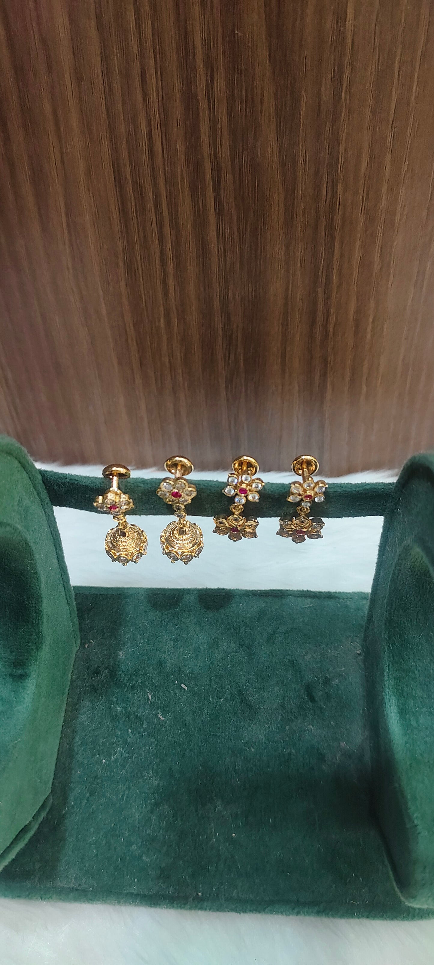Pure panchaloham 2 pair earrings combo