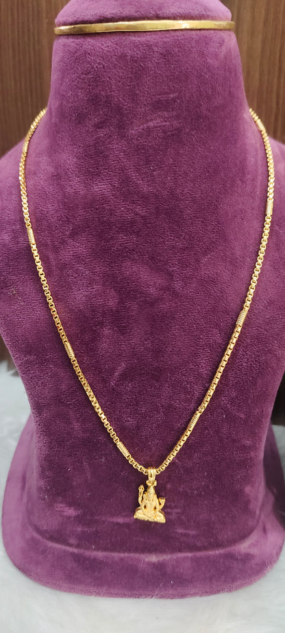 100 %gold look 18" length loard siva chain with 8" mens bracelet