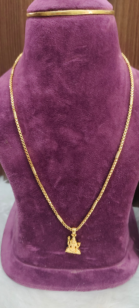 100 %gold look 18" length loard siva chain with 8" mens bracelet