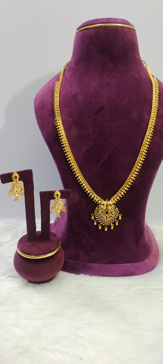 100% gold look long haram set
