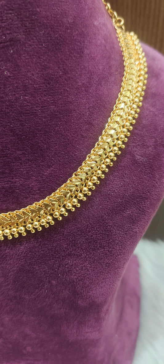 Pure panchaloham gold look nanupatti necklace with out pendant