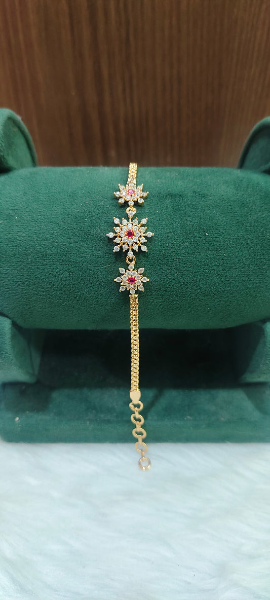 Pure panchaloham diamond look bracelet