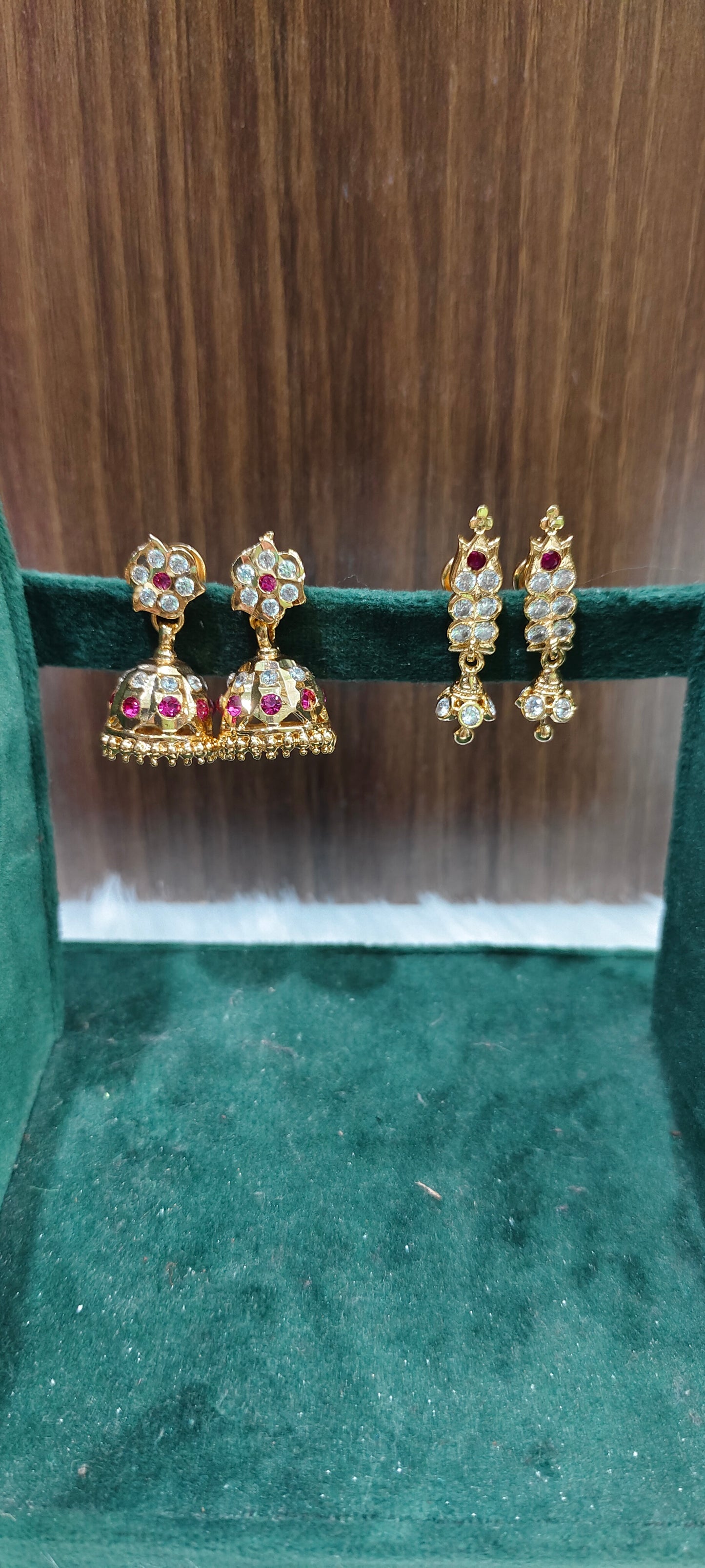 Pure panchaloham vintage look 2 earrings combo