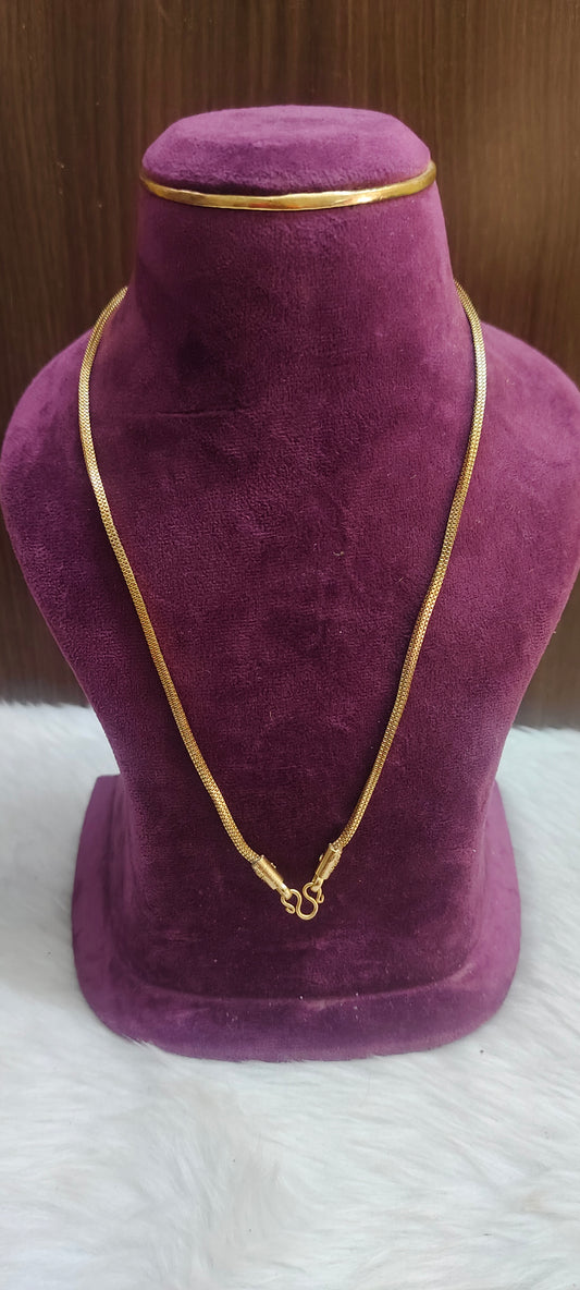 Pure panchaloham unpolished 18 " length square chain