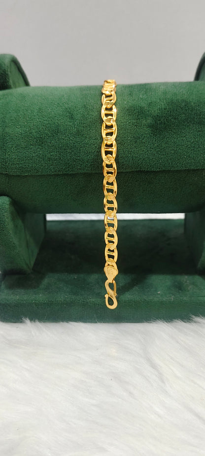Premium micro gold plated 20" length chain with 100% gold look 8" length bracelet