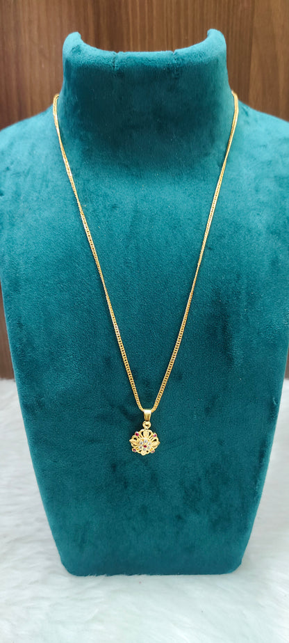 Premium micro gold plated 18" length simple chain
