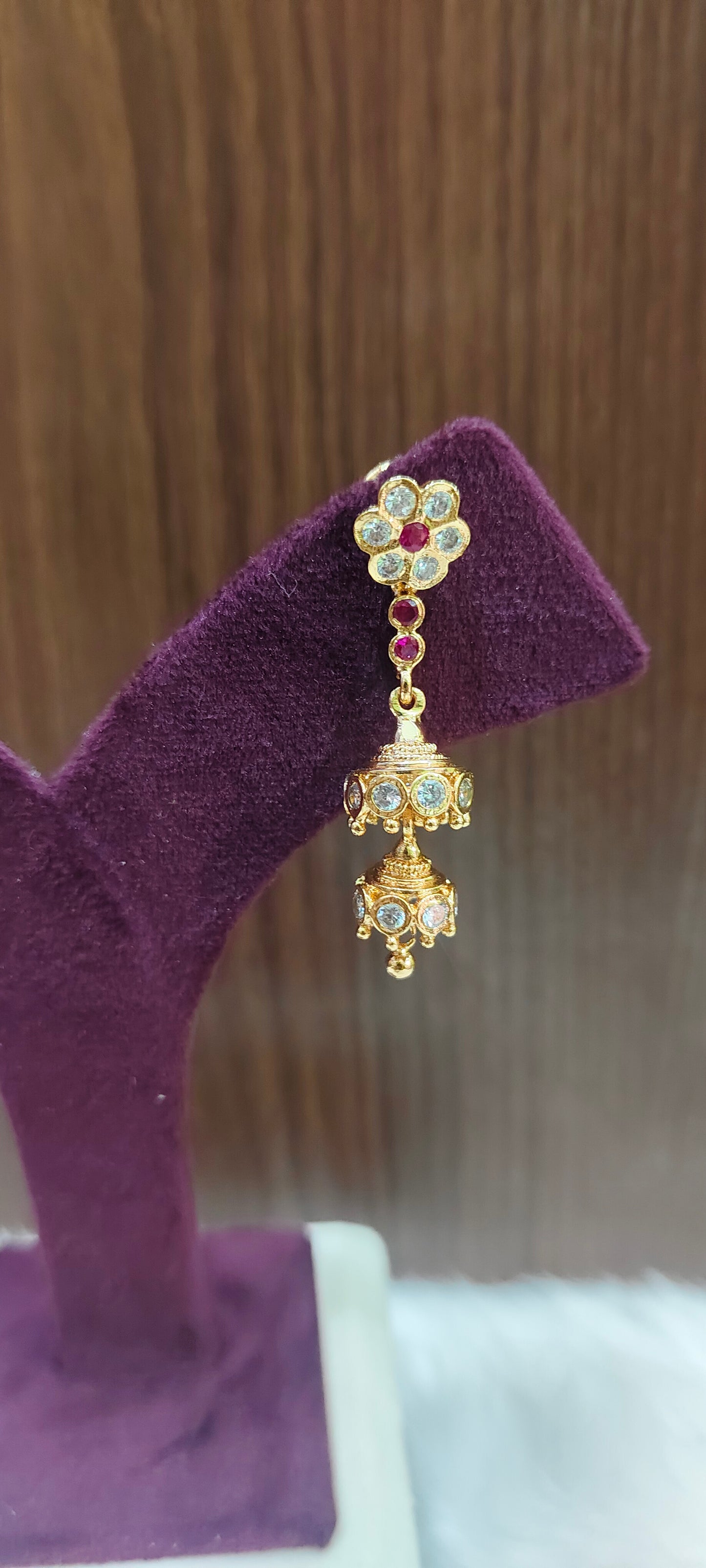 Pure panchaloham string earrings with step butta